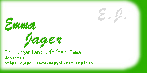 emma jager business card